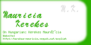 mauricia kerekes business card